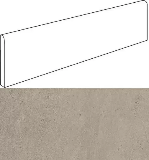 Плинтус Atlas Concorde Wise Silver Grey 7,2x60 матовый - фото 1