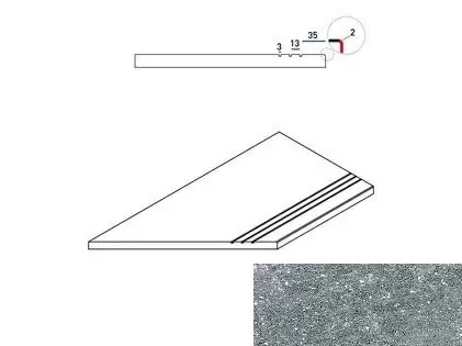 Бортик левый Италон Genesis X2 Silver 30x60 - фото 1