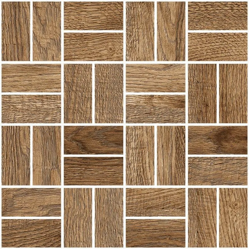 Мозаика Grasaro Italian Wood Dark Brown 24.5x24.5 G-252/SR/m12/245x245x10 - фото 1