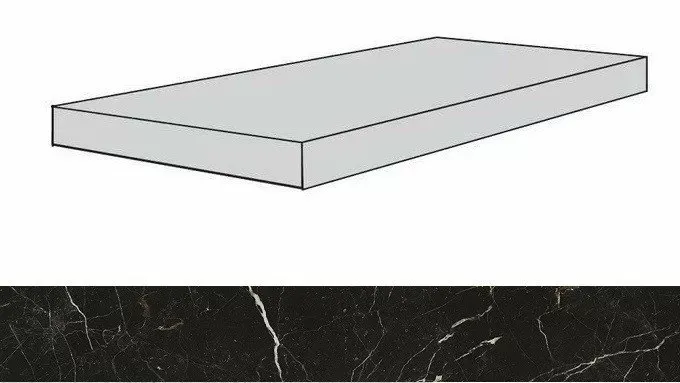 Ступень угловая правая Atlas Concorde Allure Imperial Black 33x120 лаппатированная - фото 1