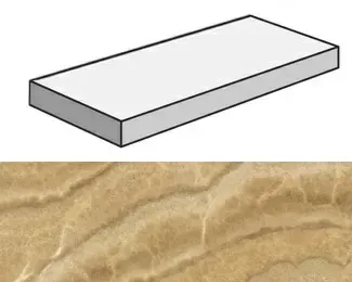 Ступень угловая правая Италон Surface Onice Miele 33x120 - фото 1