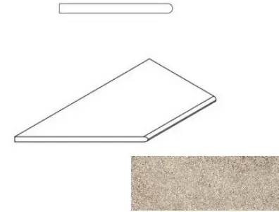 Бортик закругленный левый Италон Everstone X2 Desert 30x60 - фото 1