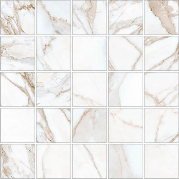 Мозаика Kerranova Marble Trend Calacatta Gold 30.7x30.7 K-1001/MR/m14/307x307x10 - фото 1