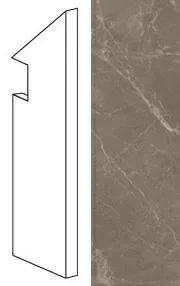 Ступень правая Atlas Concorde Italy Marvel Gris Supreme Battiscopa Sag.Dx AFBV 7.2x30 - фото 1