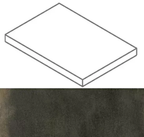 Ступень угловая правая Италон Континуум Брасс Дарк 33x160 - фото 1