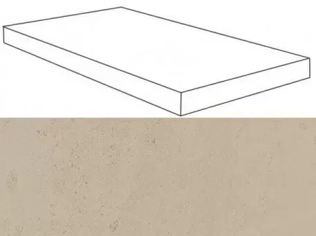 Ступень угловая левая Atlas Concorde Wise Sand 33x60 матовая - фото 1