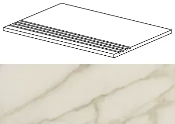 Ступень Atlas Concorde Italy Marvel Royal Calacatta Gradino AFB7 30x60 - фото 1