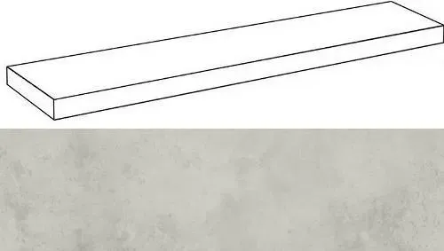 Ступень угловая левая Италон Millennium Silver 33x160 - фото 1