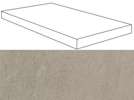 Ступень угловая левая Atlas Concorde Wise Silve Grey 33x60 - фото 1