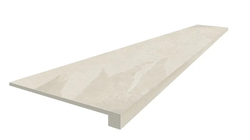 Ступень ColiseumGres Ардезия Уайт фронтальная 620070002375 белый 33x120 - фото 1