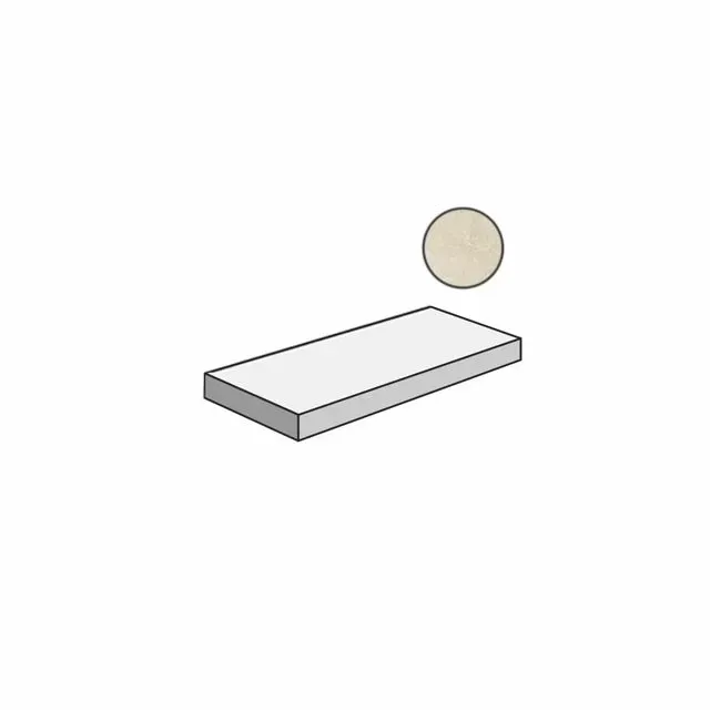 Ступень угловая правая Италон Genesis Moon White 33x120 - фото 1