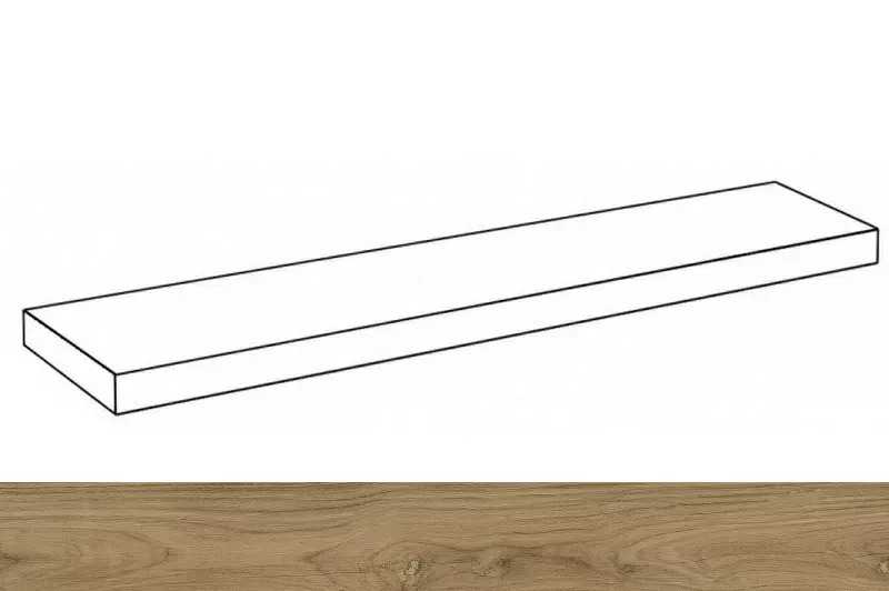 Ступень угловая левая Италон Loft Oak 33x160 - фото 1