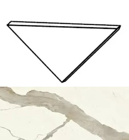 Вставка Atlas Concorde Italy Marvel Calacatta Sublime Corner A.E. Silk AGJ5 1x1 - фото 1