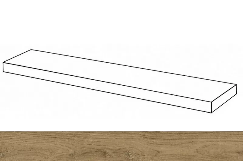 Ступень угловая правая Италон Loft Oak 33x160 - фото 1