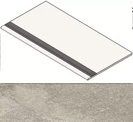 Ступень Atlas Concorde Italy Klif Silver Gradino AN4Q 37.5x75 - фото 1