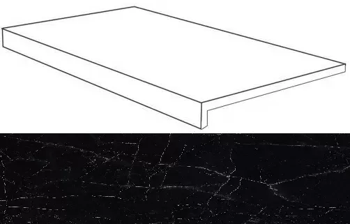 Ступень Atlas Concorde Italy Marvel Black Atlantis Scalino Lapp AO7O 37.5x150 - фото 1