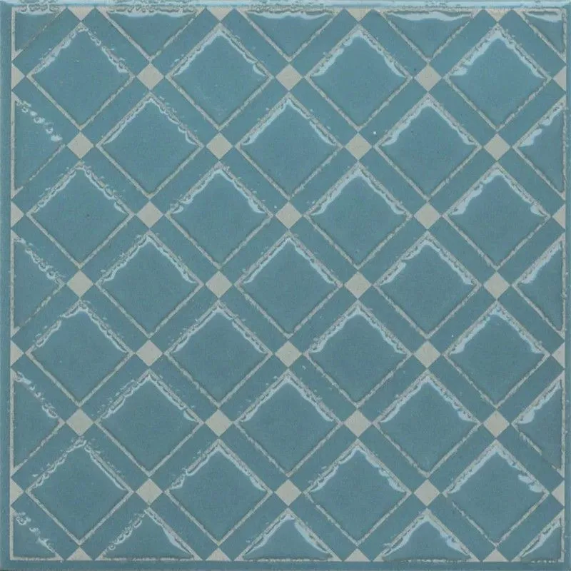 Декор Kerama Marazzi KMD3STA016GN Бахия 1 бирюзовый глянцевый 9.8x9.8 - фото 1