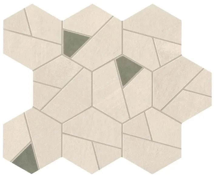 Мозаика Atlas Concorde Italy Boost Pro Ivory Mosaico Hex Olive 25x28.5 A0QN - фото 1
