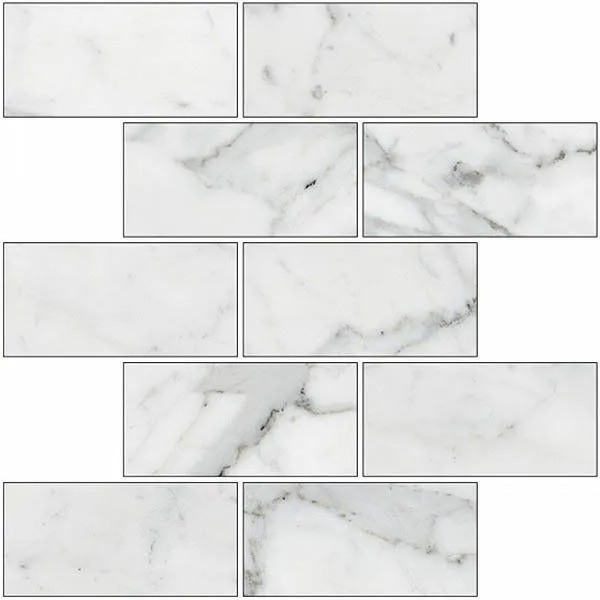 Мозаика Kerranova Marble Trend Carrara 30.7x30.7 K-1000/MR/m13/307x307x10 - фото 1