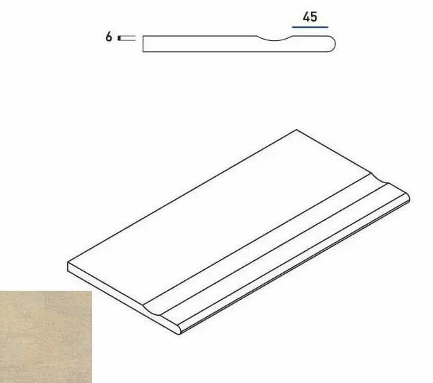 Бортик с выемкой закругленный Италон District X2 Sand 30x60 - фото 1