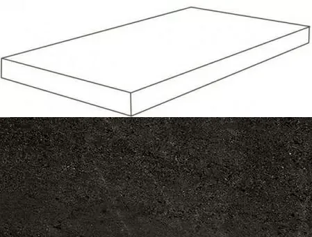 Ступень угловая правая Atlas Concorde Wise Dark 33x60 матовая - фото 1