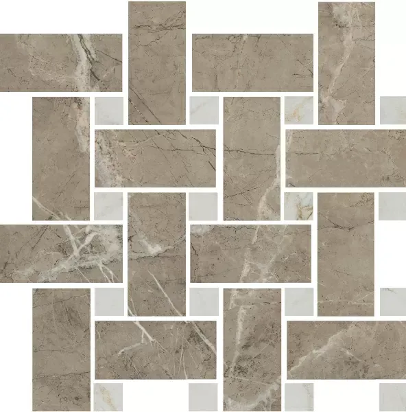 Мозаика Kerama Marazzi T038\SG6541 Серенада мозаичный бежевый тёмный лаппатированный 32х32 - фото 3