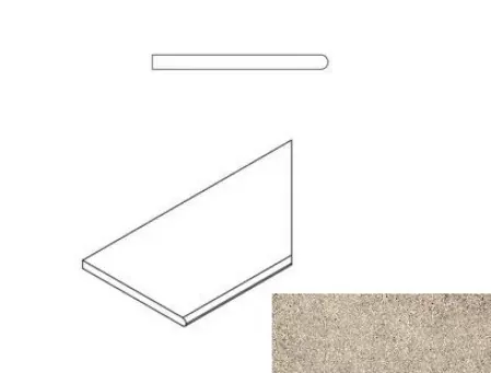 Бортик закругленный правый Италон Everstone X2 Desert 30x60 - фото 1