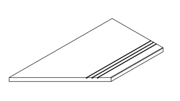 Бортик Италон Фоссил Блэк Грип левый 620090001456 серый 30x120 - фото 1