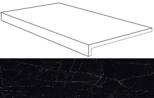 Ступень Atlas Concorde Italy Marvel Black Atlantis Scalino Lapp AO7G 33x60 - фото 1