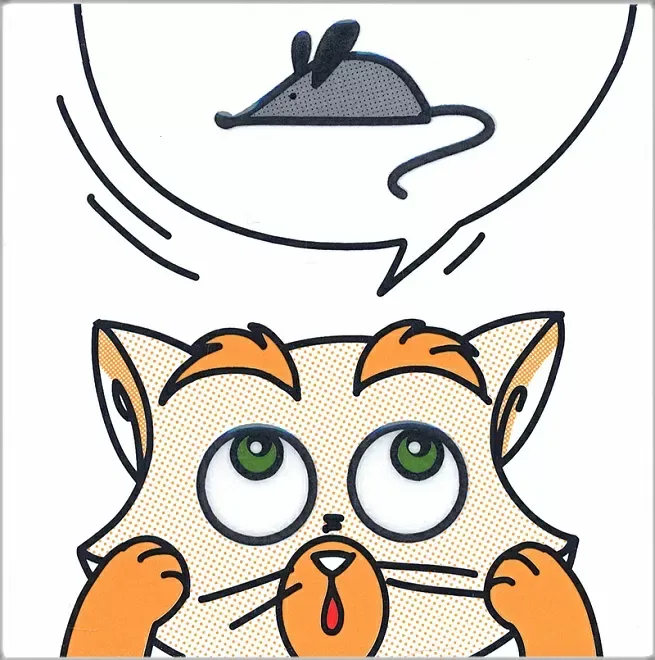 Декор Kerama Marazzi NT\A132\5009 Кошки-Мышки Мышка 20x20 - фото 1