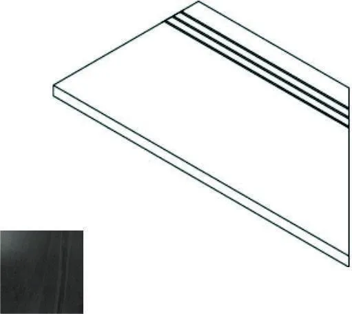 Бортик левый Италон Contempora Х2 Carbon 30x60 - фото 1