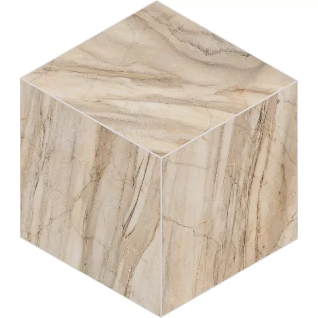 Мозаика Estima BR01 Bernini Cube Pearl 25x29 бежевый - фото 1