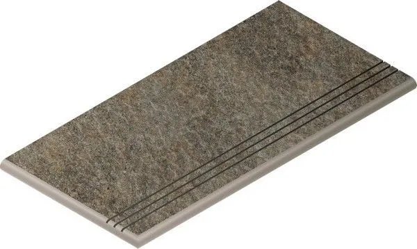 Ступень Италон Дистрикт Эмеральд закругленная Грип левая 620040000042 коричневый 30x60 - фото 1