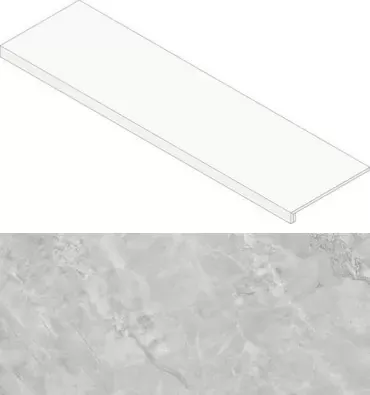 Ступень Atlas Concorde Italy Marvel Grey Cloud Scalino Silk AGIX 37.5x150 - фото 1