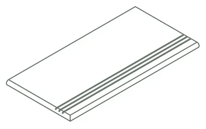 Ступень Италон Магма Графит закругленная Грип левая 620040000250 серый 30x120 - фото 1
