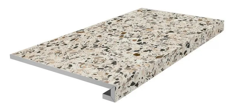 Ступень Kerama Marazzi KM6060G0031RGCF фронтальная клееная Бричиола бежевый светлый матовый обрезной 33x60 - фото 1