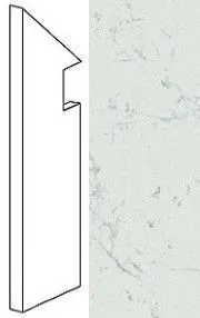 Ступень левая Atlas Concorde Italy Marvel Carrara Pure Battiscopa Sag. Sx ATEM 7.2x30 - фото 1