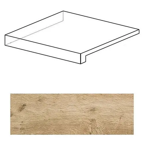 Ступень угловая левая Atlas Concorde Italy Axi Golden Oak Scalino Angolare Sx ANL5 22.5x22.5 - фото 1