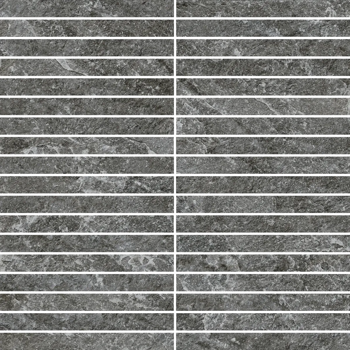 Мозаика Италон Магма Графит Стрип 610110001366 серый 30x30 - фото 1