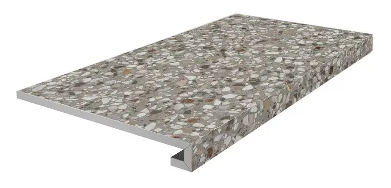 Ступень Kerama Marazzi KM6060G0011RGCF фронтальная клееная Бричиола серый матовый обрезной 33x60 - фото 1