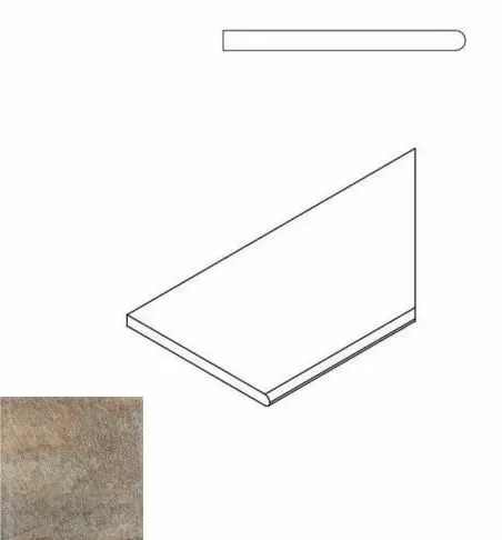 Бортик закругленный правый Италон District X2 Emerald 30x60 - фото 1