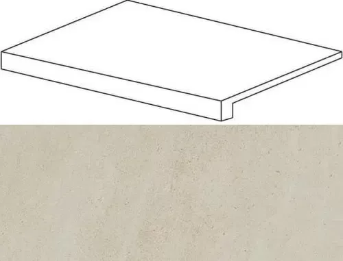 Ступень фронтальная Atlas Concorde Wise Ice Mist 33x60 лаппатированная - фото 1