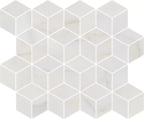 Декор Kerama Marazzi T017\14003 Греппи белый мозаичный 37,5x45 - фото 1