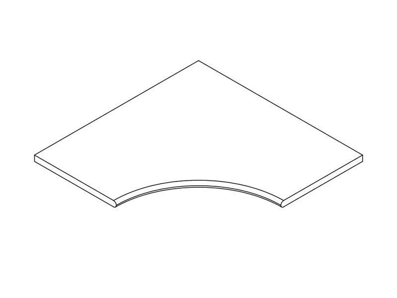 Бортик изогнутый закругленный Atlas Concorde Лэндстоун Найт 60x60 - фото 1