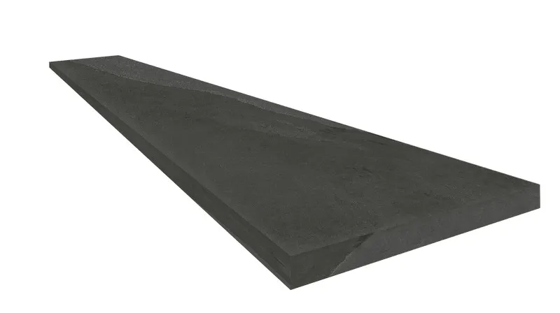 Ступень ColiseumGres Ардезия Блэк угловая правая 620070002380 черный 33x120 - фото 1