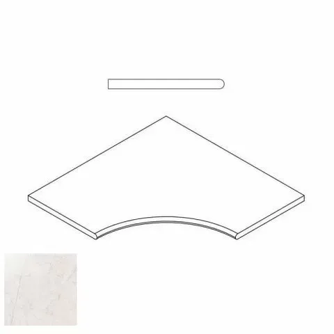 Бортик угловой закругленный Италон Contempora Х2 Pure 60x60 - фото 1