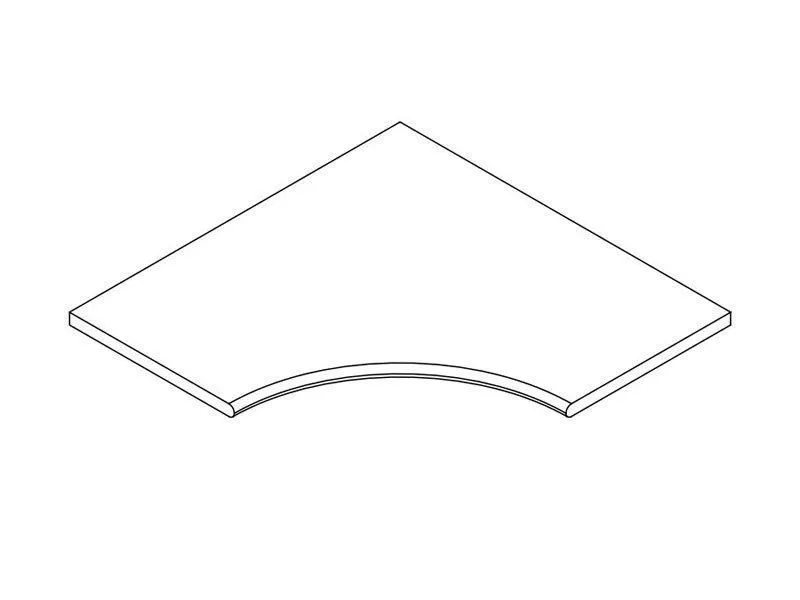 Бортик изогнутый закругленный Atlas Concorde Супернова Стоун Грей 60x60 - фото 1
