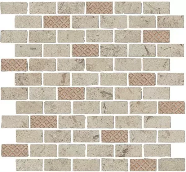 Мозаика Kerama Marazzi MBD015 Про Лаймстоун Антика 3 мозаичный бежевый матовый 30х32 - фото 1