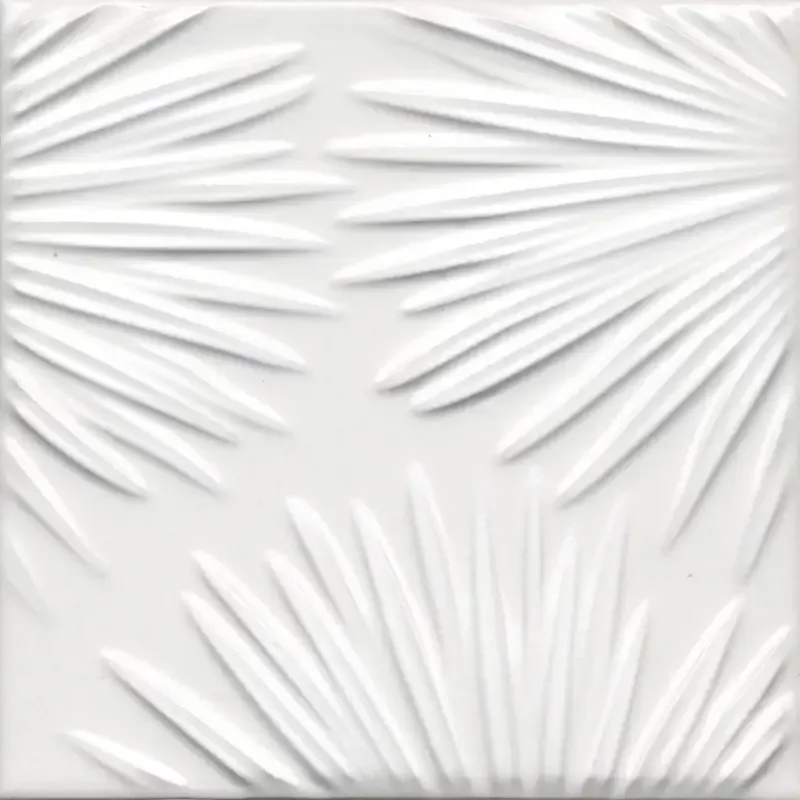 Декор Kerama Marazzi KMD2SFE001BN Агдаль 4 белый матовый структура 15x15 - фото 1