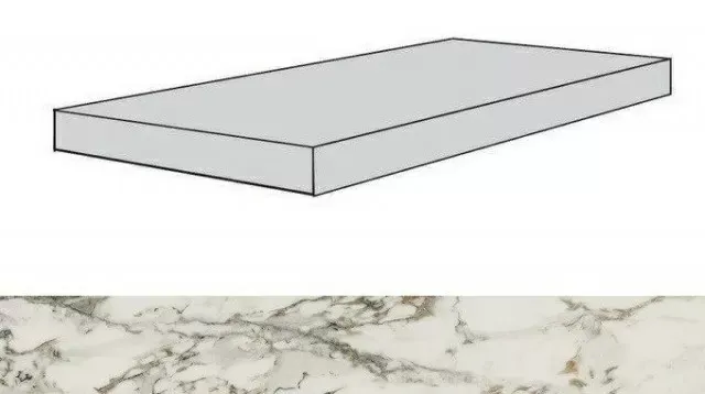 Ступень угловая левая Atlas Concorde Allure Capraia 33x80 матовая - фото 1